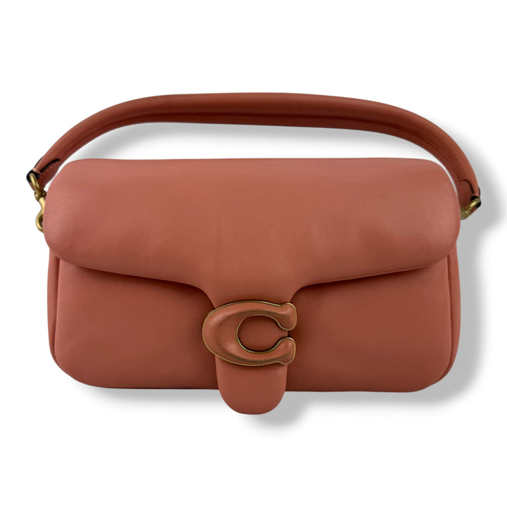 Coach Pillow Tabby 26 Coral Leather Handbag