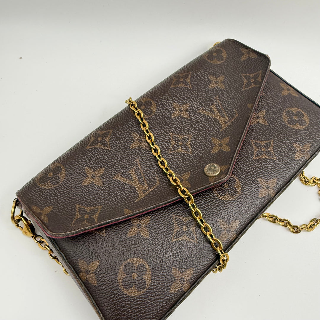 Louis Vuitton Felicie Pochette Brown Monogram Handbag