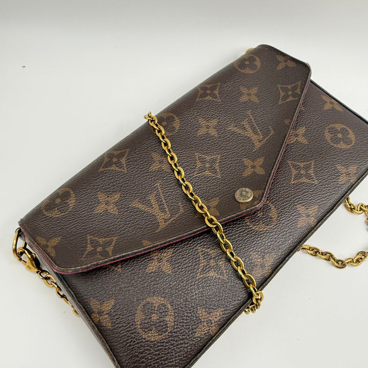 Louis Vuitton Felicie Pochette Brown Monogram Handbag