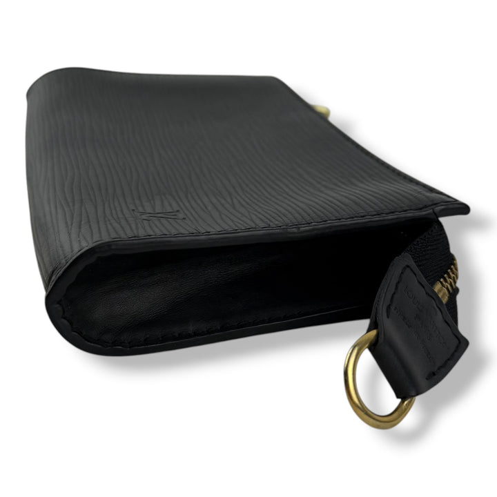 Louis Vuitton Black Epi Leather Classic Signature Mini Bucket Pouch Bag