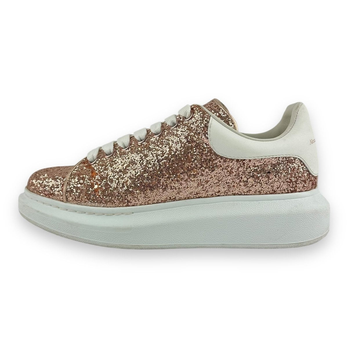 Alexander McQueen Runway Pink White Glitter UK 5.5 EU 38.5 Lux Central