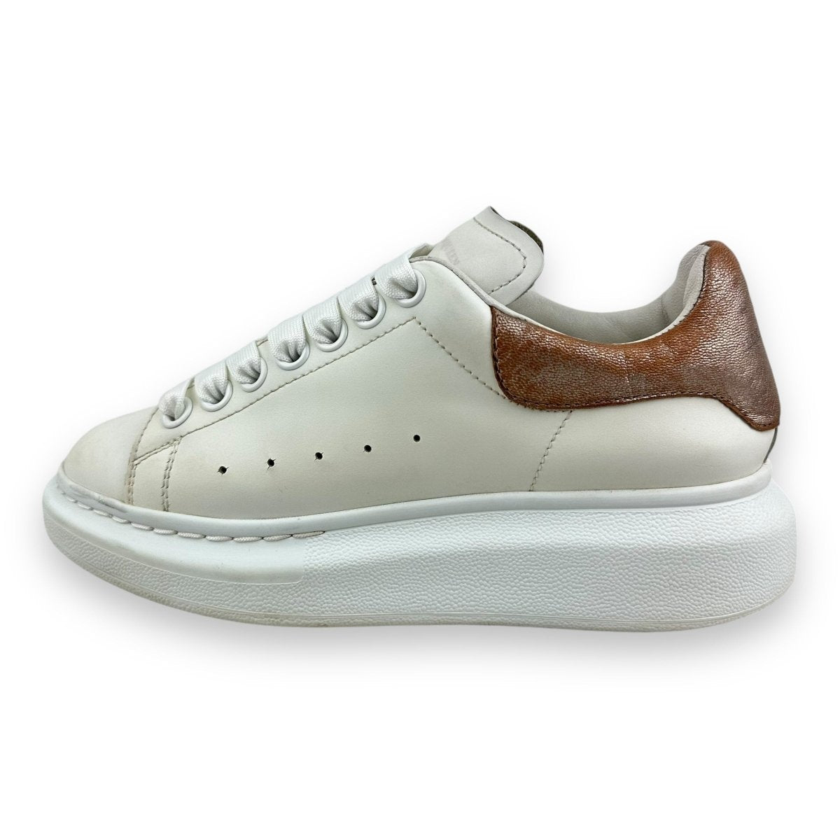 Alexander McQueen Runway White Bronze Leather UK 2.5 EU 35.5 Lux Central