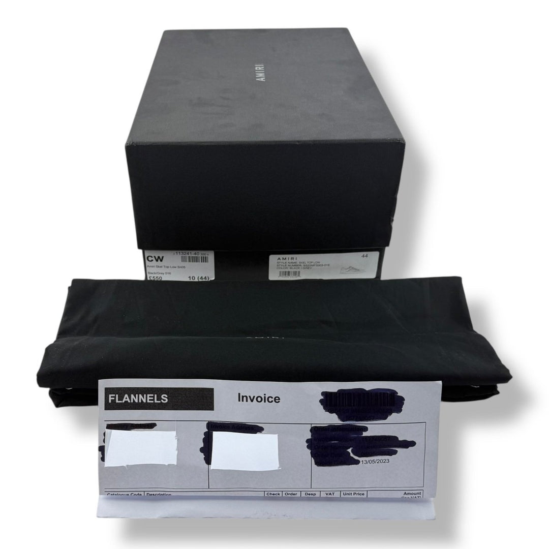 Amiri Low Skeleton Black/Grey/White UK 10 / EU 44 - Lux Central