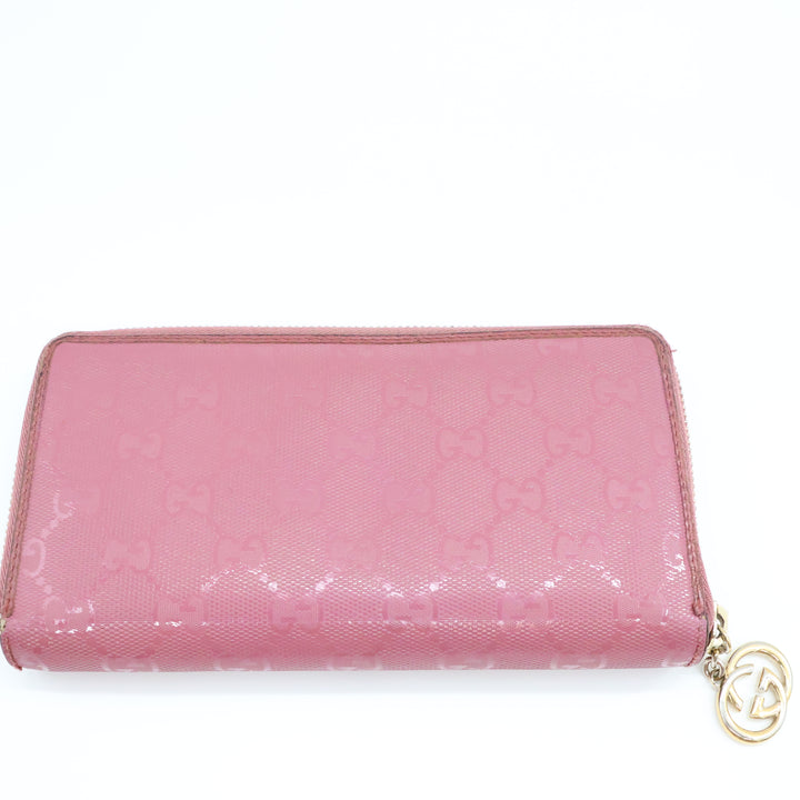 Gucci Guccissima Pink Zippy Purse
