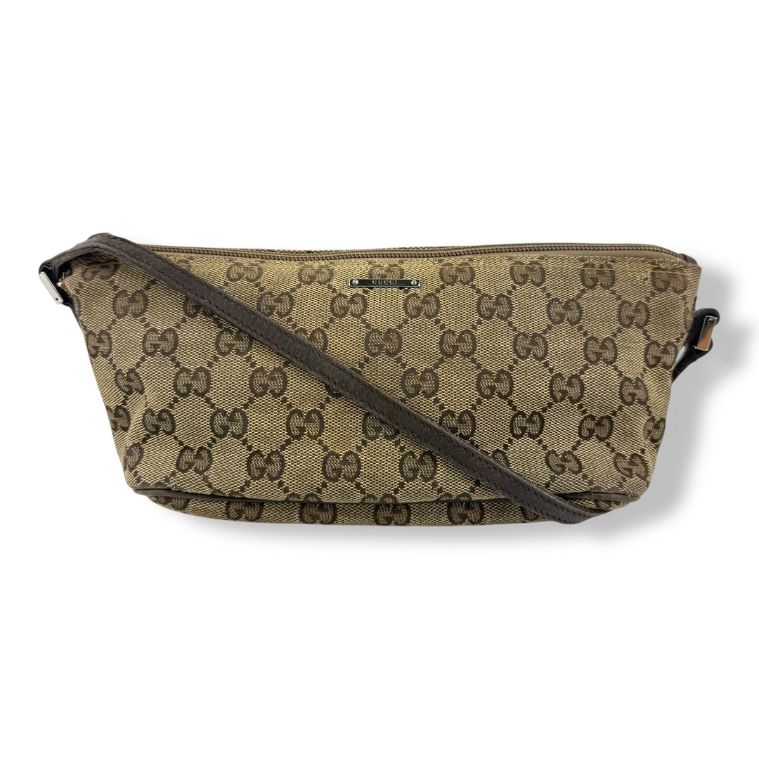 Gucci GG Supreme Beige Boat Pochette Handbag