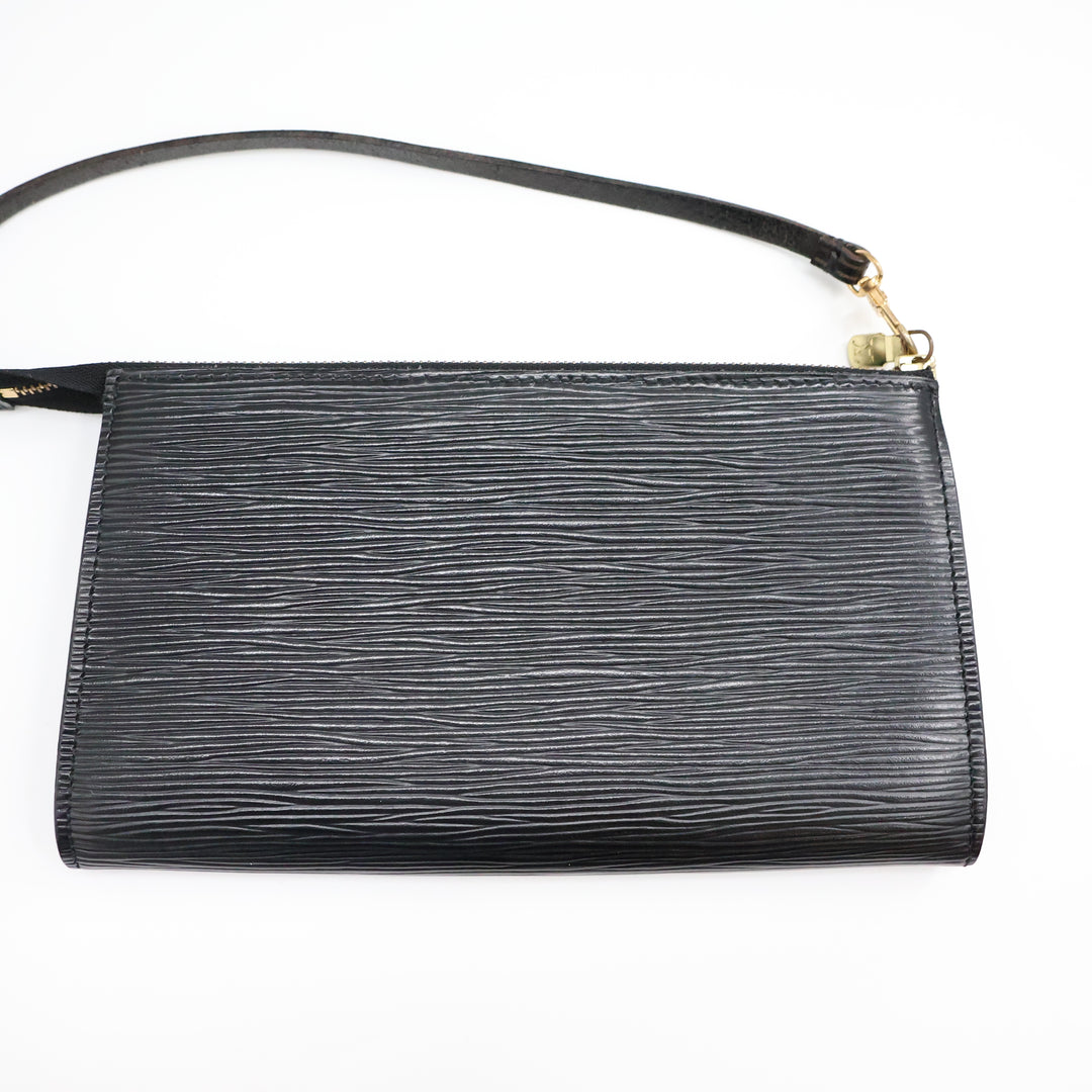 Louis Vuitton Pochette Black Epi Leather Bag