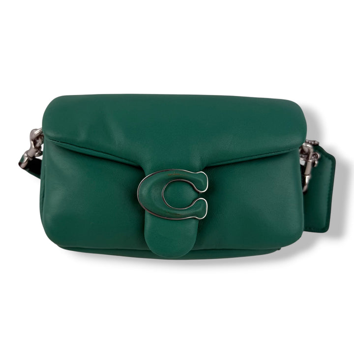 Coach Pillow Tabby 18 Teal Leather Handbag