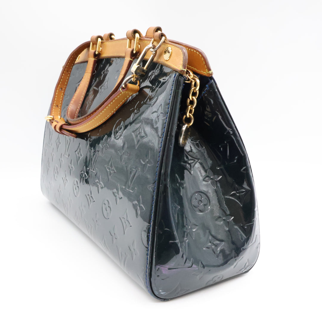 Louis Vuitton Brea MM Sea Green Vernis Patent Leather Handbag