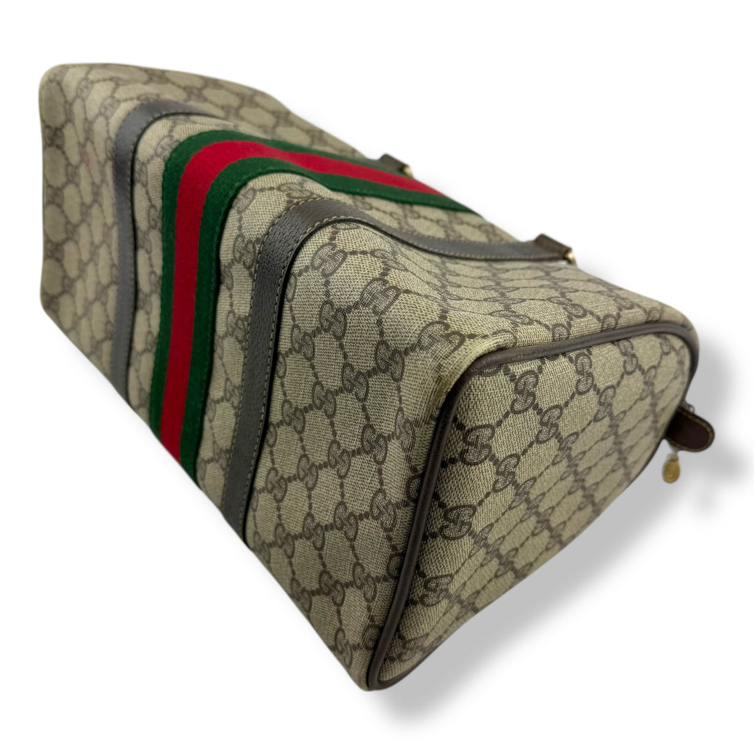 Gucci Beige GG Monogram Boston Canvas Bag
