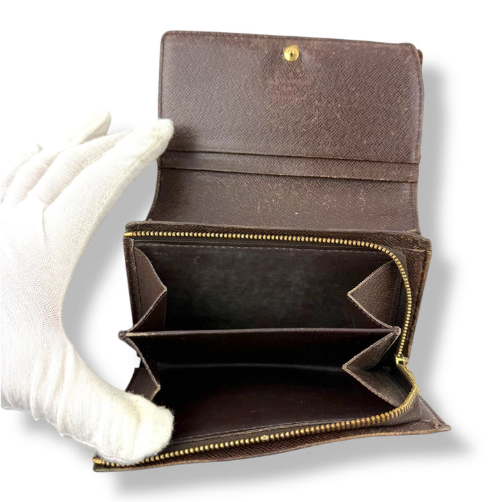 Louis Vuitton Brown Damier Compact Zippy Wallet