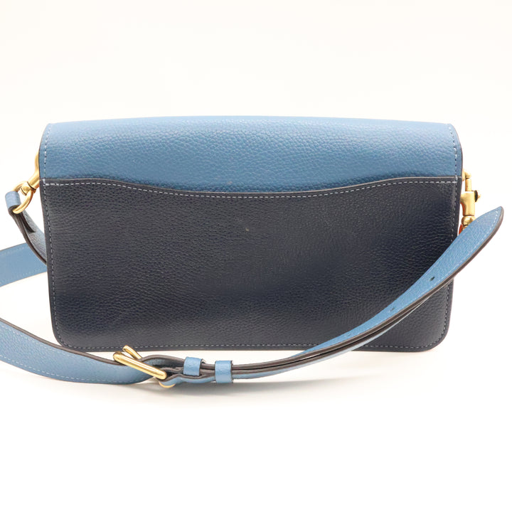 Coach Tabby 26 Blue/Beige Leather Handbag