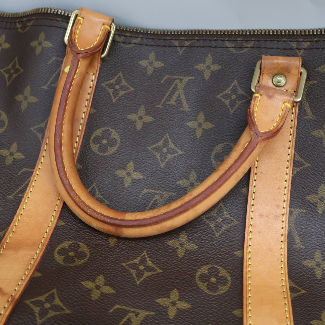 Louis Vuitton Bandouliere Vintage Brown Monogram 55 Keepall Duffle Bag