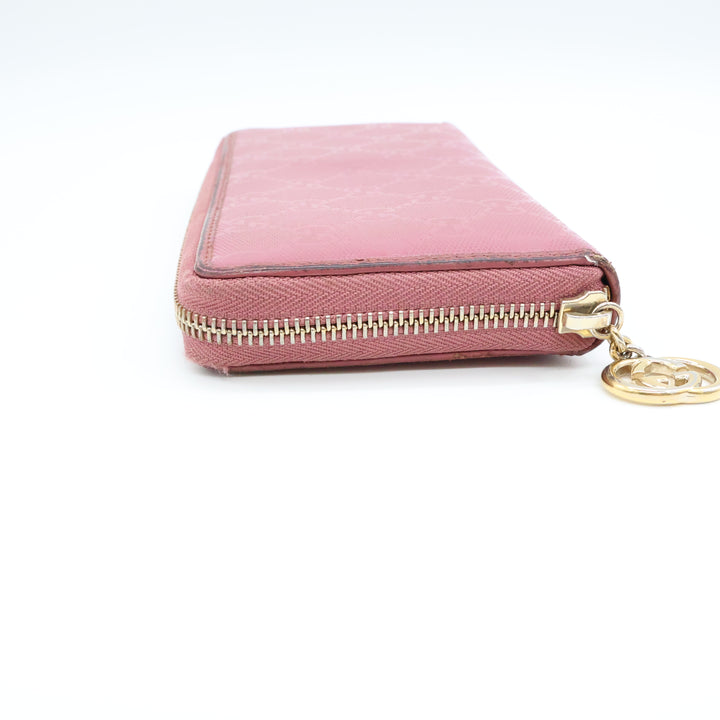 Gucci Guccissima Pink Zippy Purse