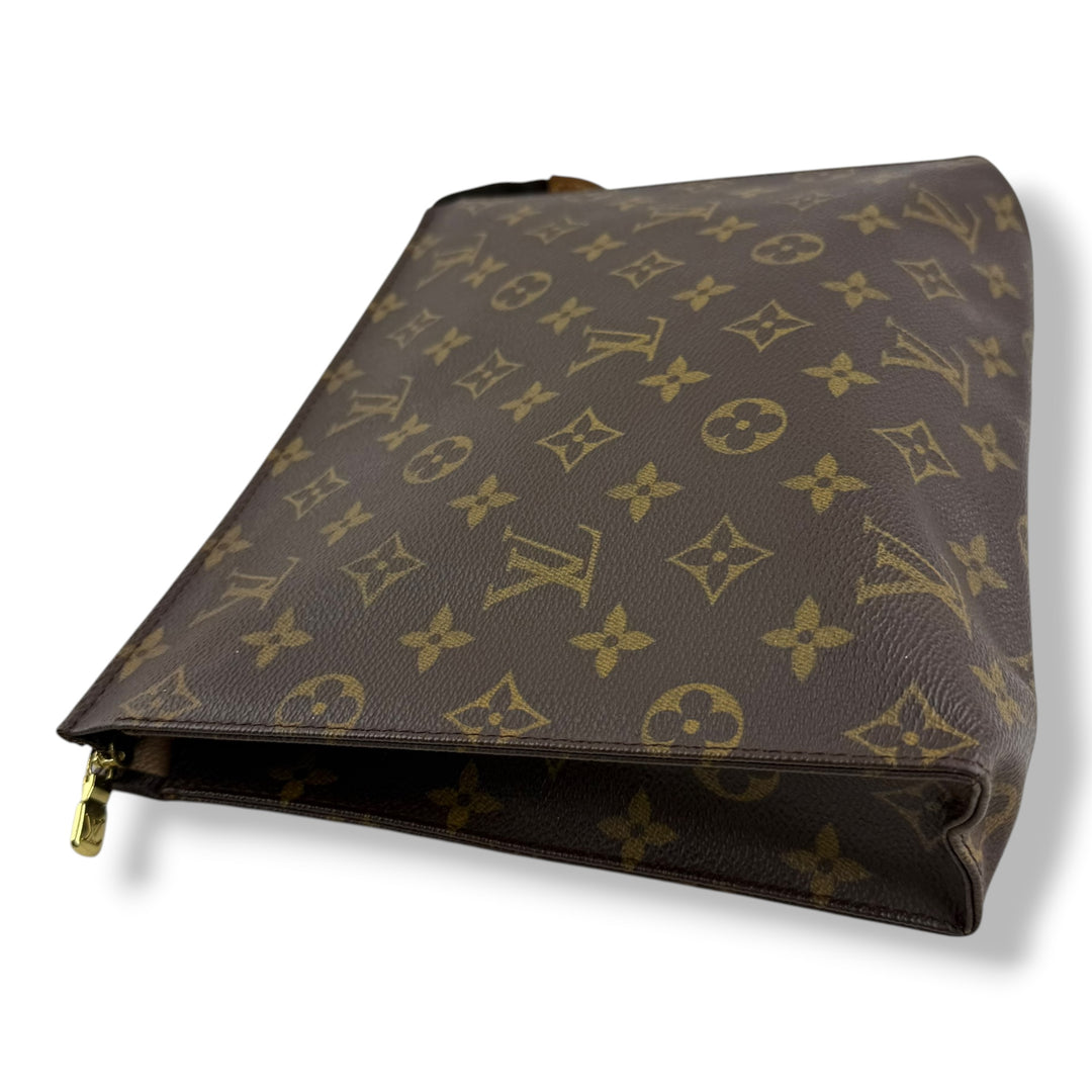 Louis Vuitton Vintage Brown Monogram Toiletry Pouch 26 Bag