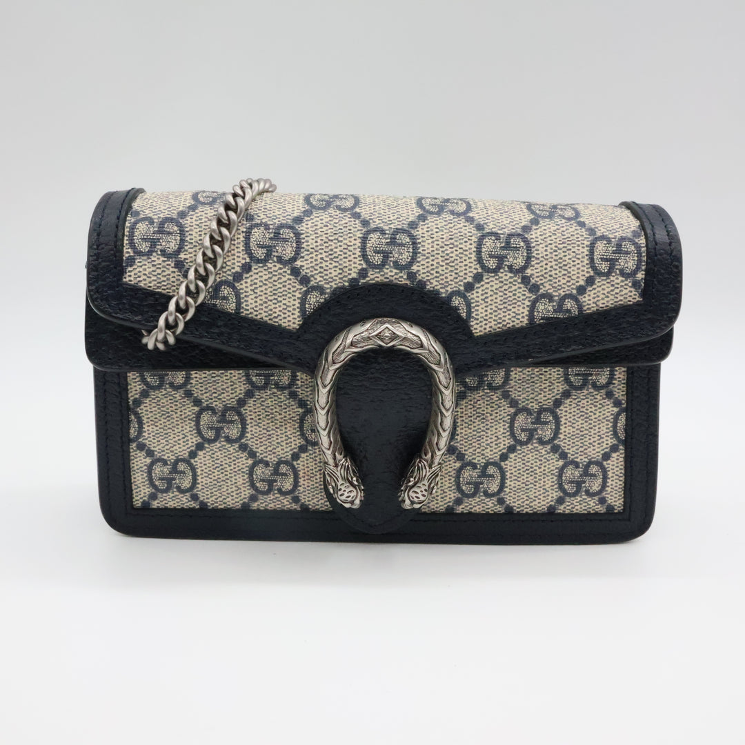 Gucci GG Dionysus Navy/Beige Super Mini Handbag