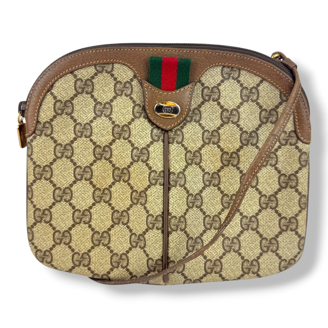 Gucci Vintage Beige Sherry Line Crossbody Handbag