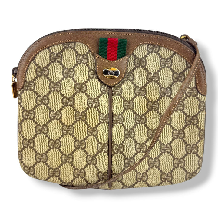 Gucci Vintage Beige Sherry Line Crossbody Handbag