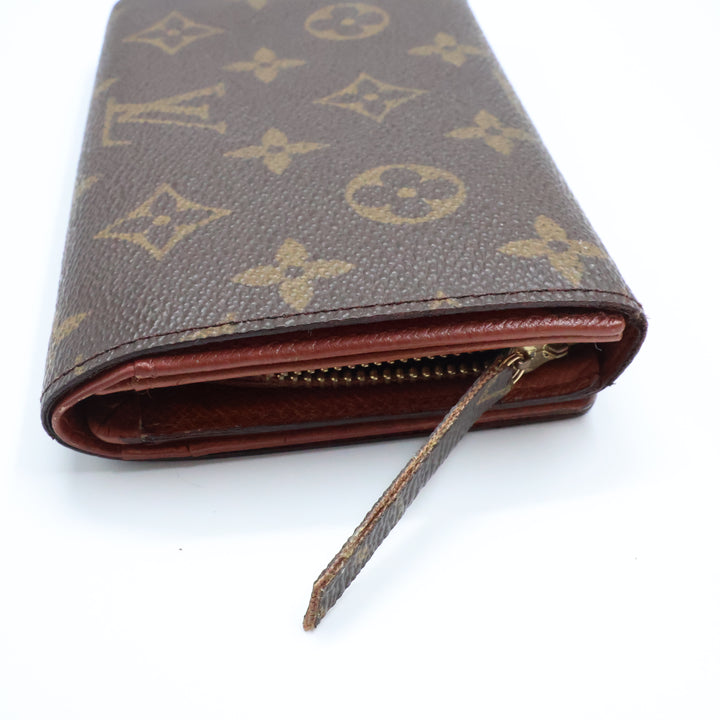 Louis Vuitton Brown Monogram Small Zippy Purse 8595