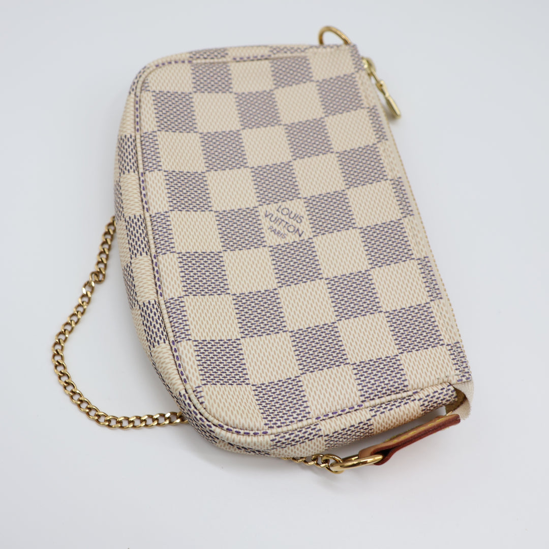 Louis Vuitton Mini Pochette Accessories Damier Azur Bag