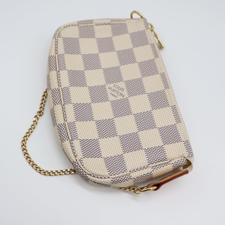 Louis Vuitton Mini Pochette Accessories Damier Azur Bag