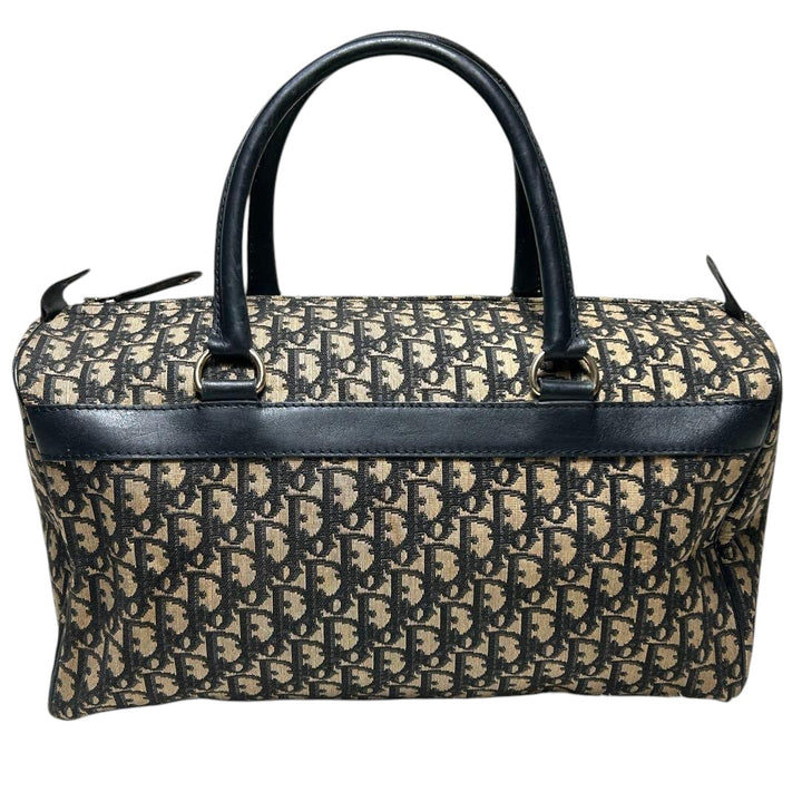 Christian Dior Boston Monogram Oblique Beige/Navy Handbag