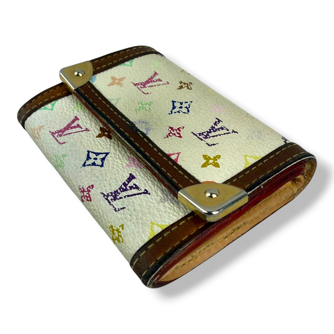 Louis Vuitton White Monogram Murakami Multicolour Coin Wallet