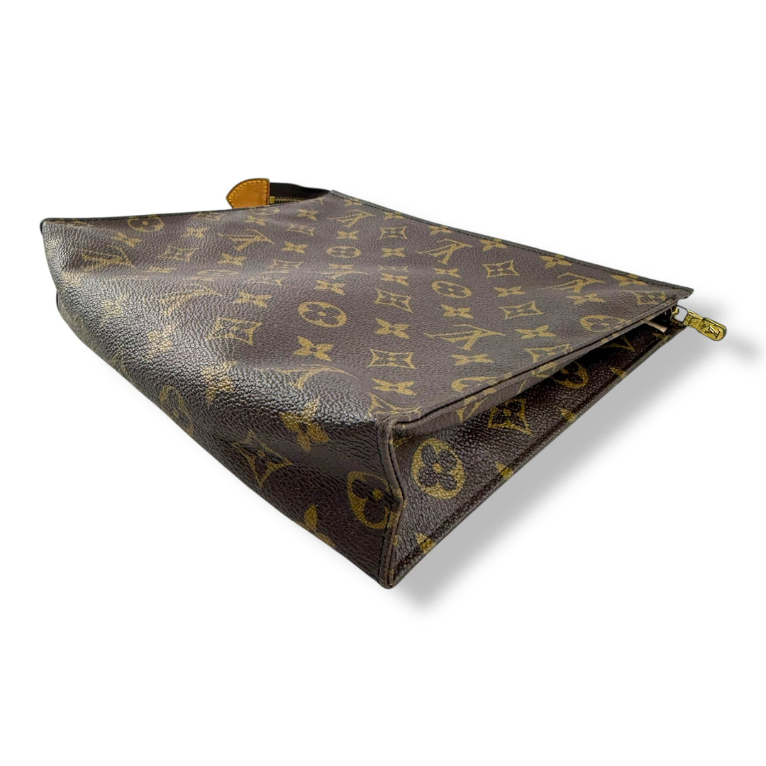 Louis Vuitton Vintage Brown Monogram Toiletry Pouch 26 Bag