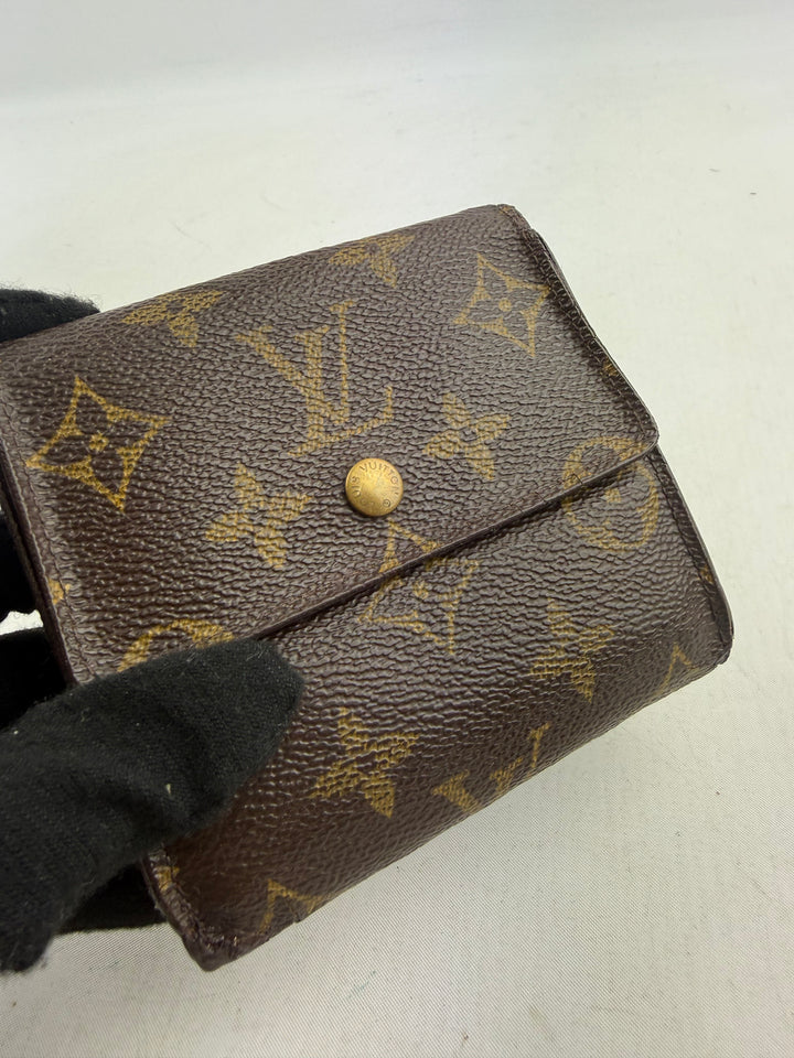 Louis Vuitton Vintage Brown Monogram Compact Bifold Wallet Purse