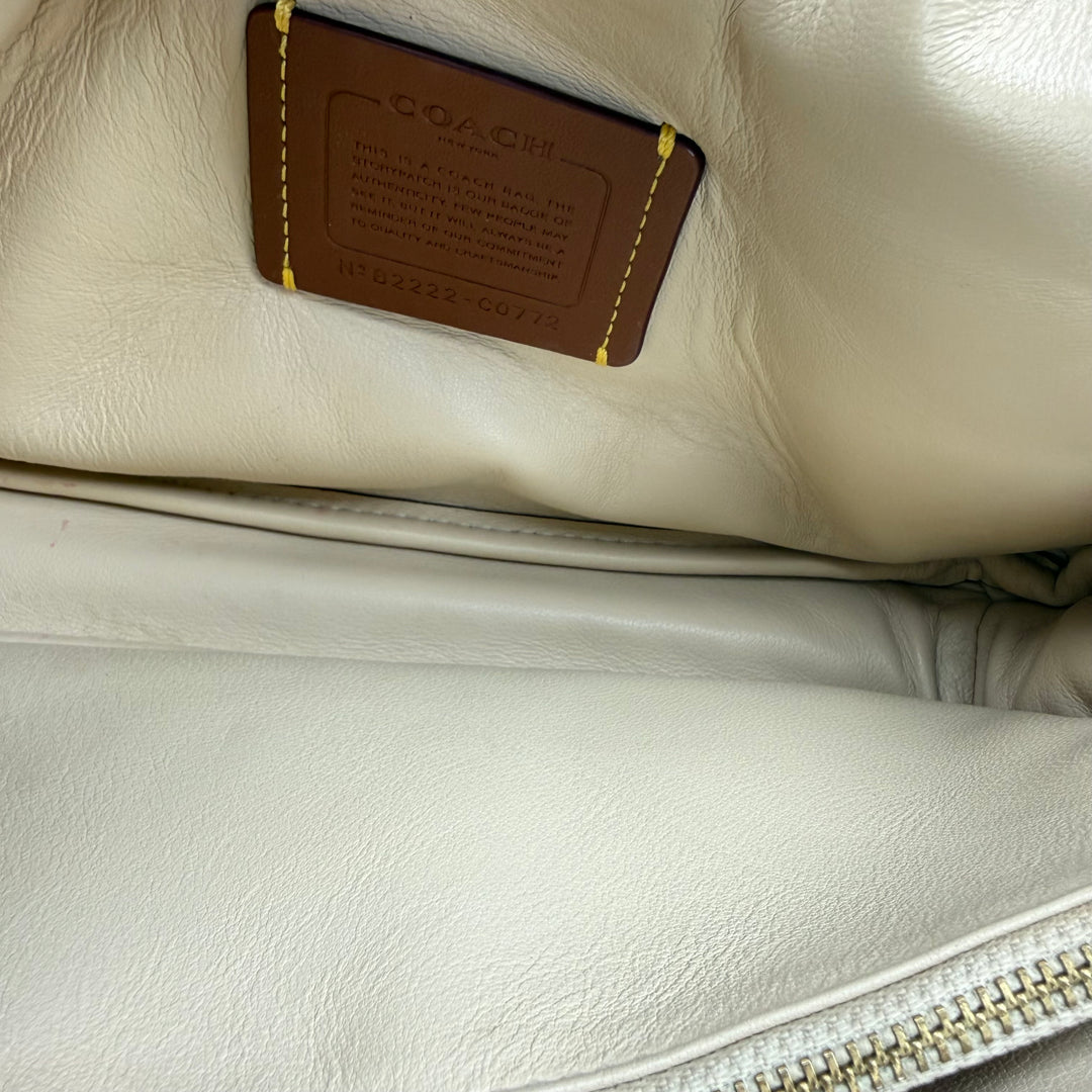 Coach Pillow Tabby 26 Beige Leather Handbag