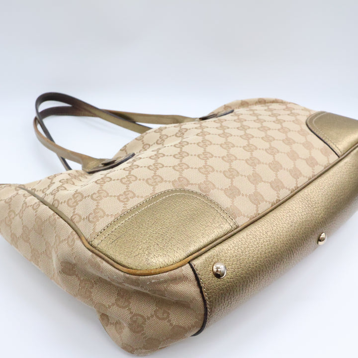 Gucci Beige/White Princy Tote Bag