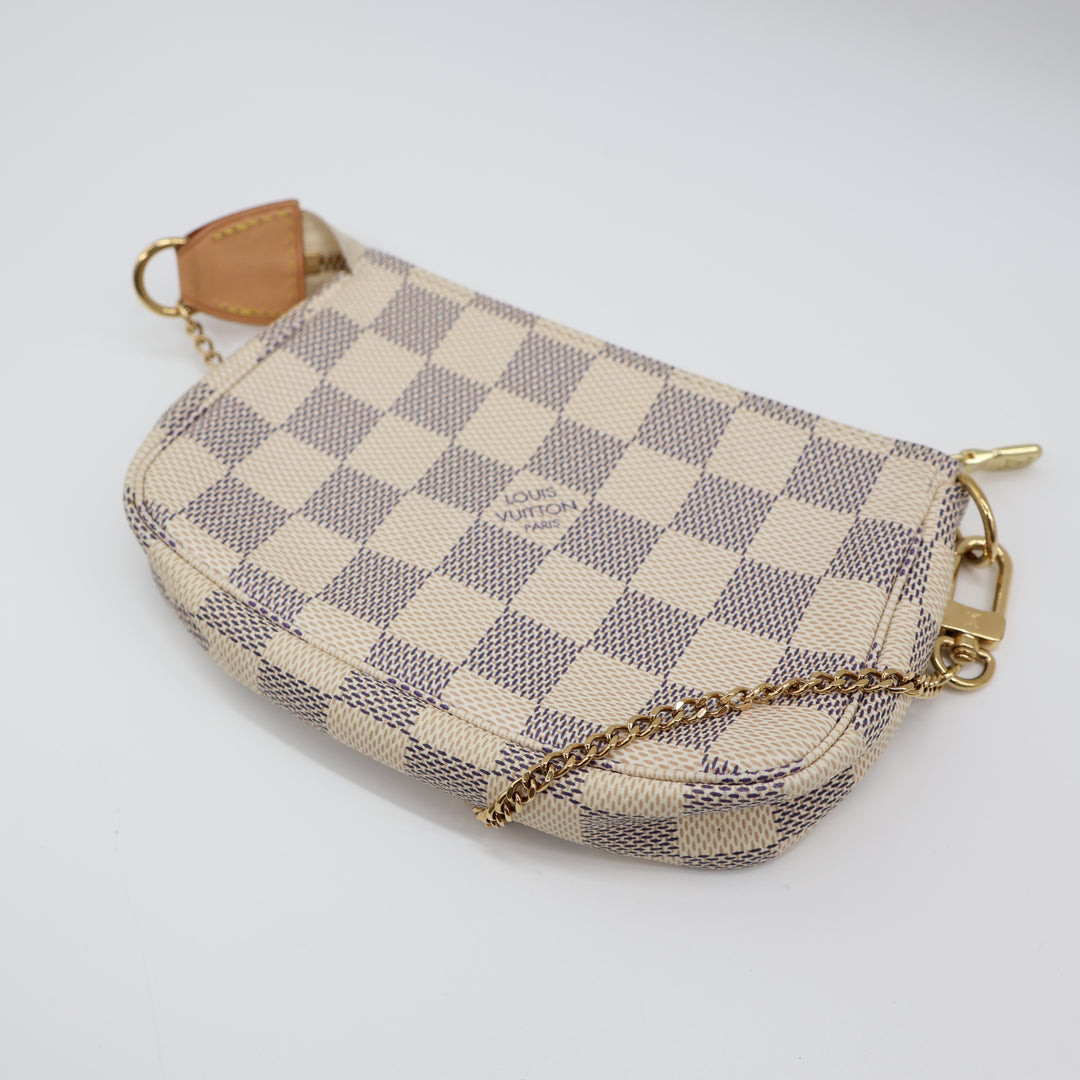 Louis Vuitton Mini Pochette Accessories Damier Azur Bag