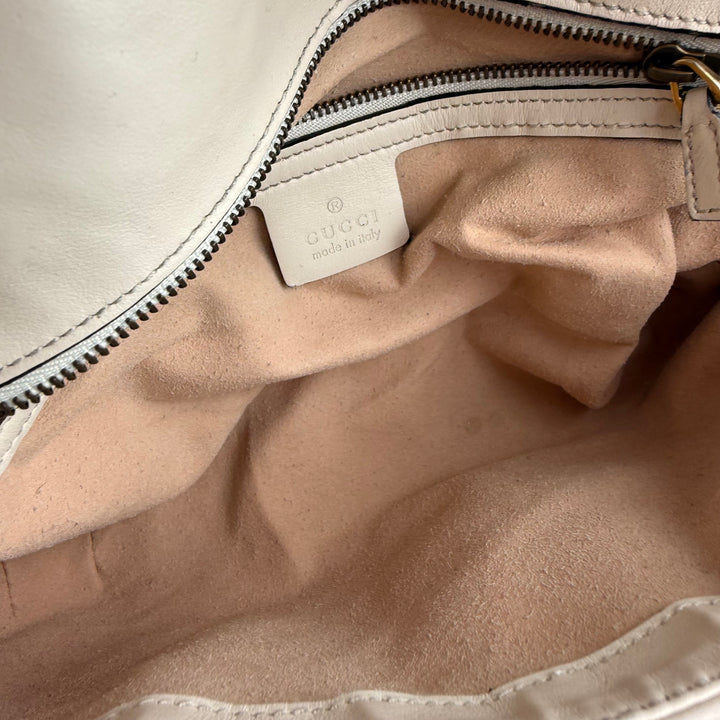 Gucci GG Marmont White Leather Small Handbag