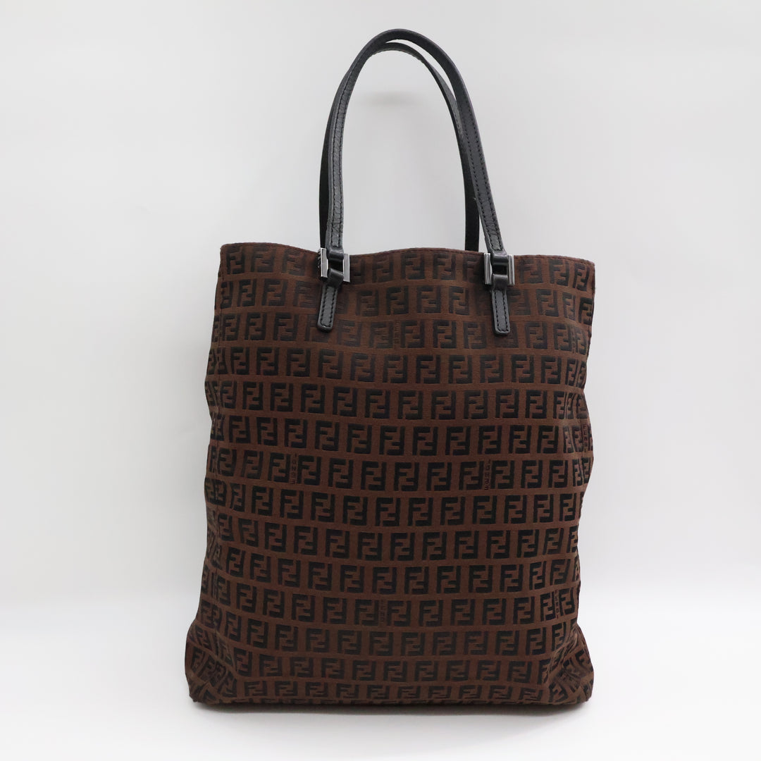 Fendi Zucca Brown Monogram Tote Handbag