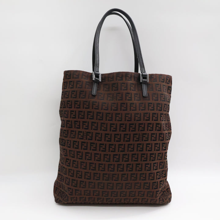 Fendi Zucca Brown Monogram Tote Handbag