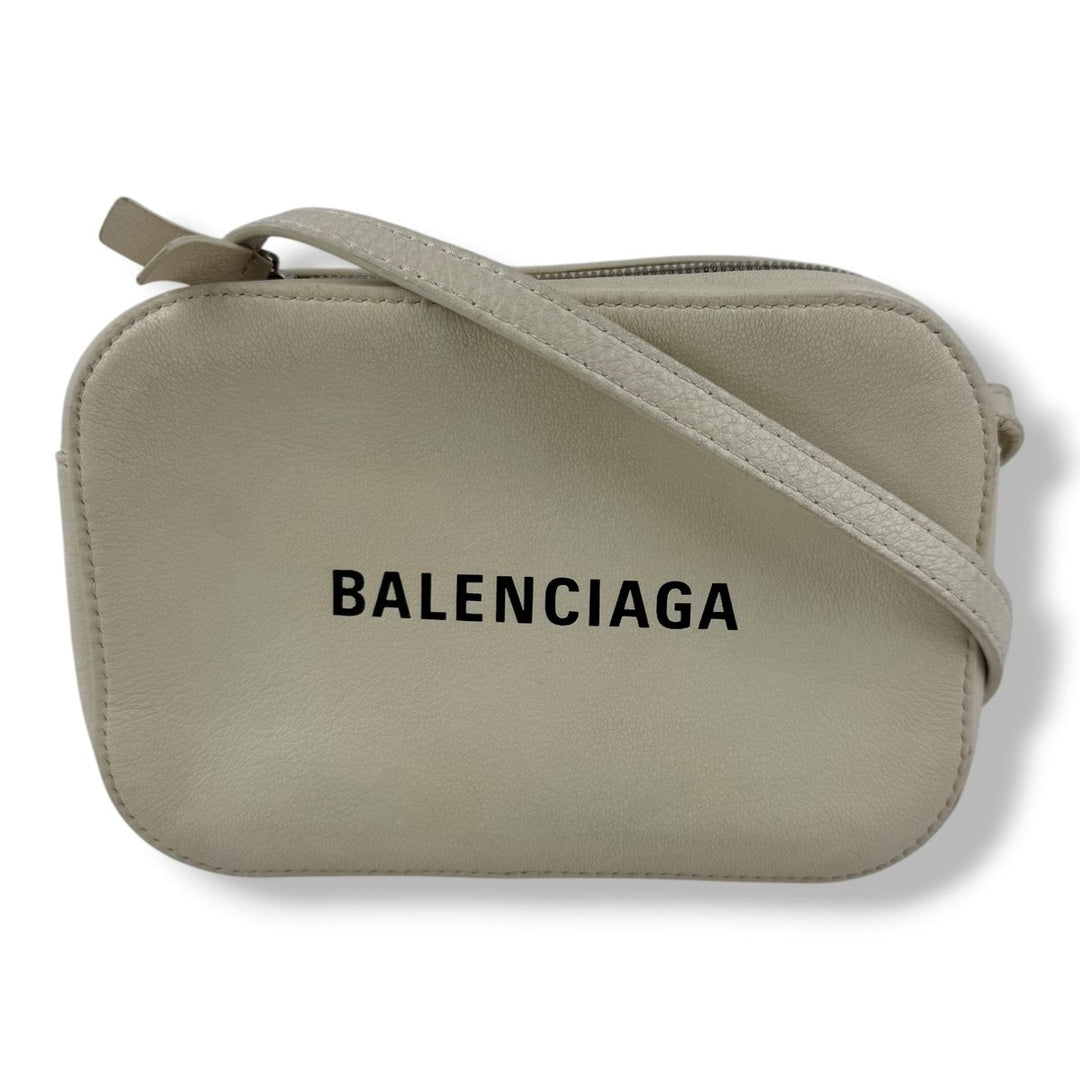 Balenciaga Everyday White Camera XS Leather Crossbody - Lux Central