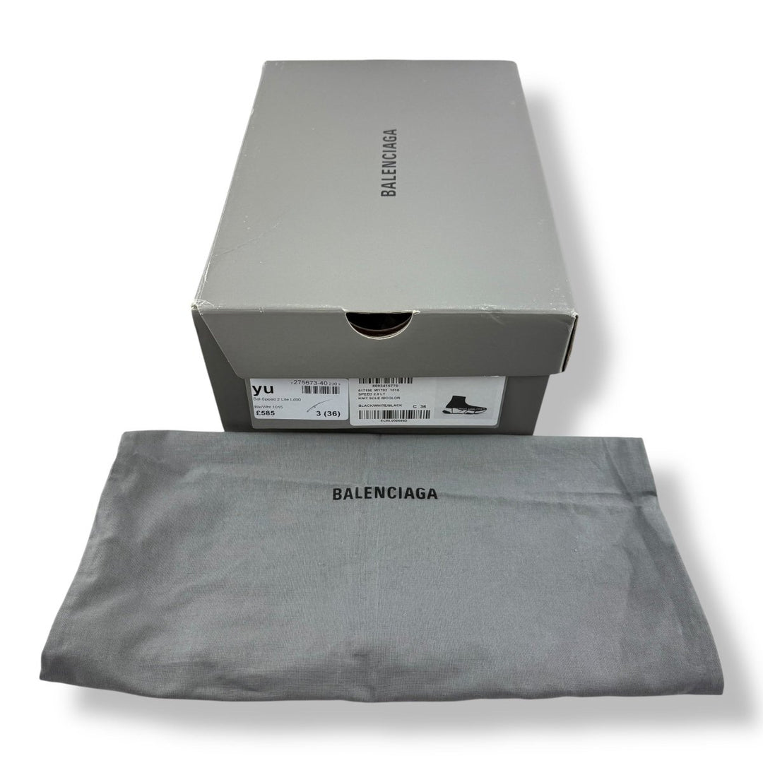 Balenciaga Speed 2.0 Black / White UK 3 / EU 36 - Lux Central
