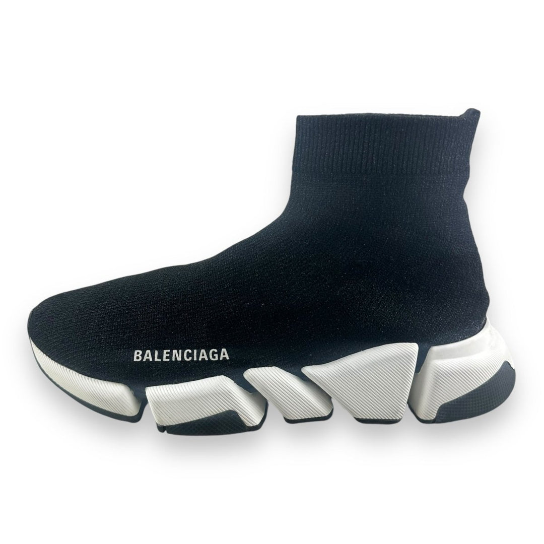 Balenciaga Speed 2.0 Black/White Glitter UK 7 / EU 40 - Lux Central