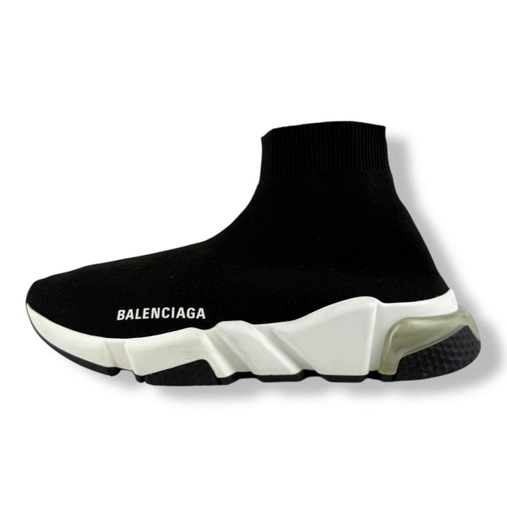 Balenciaga Speed Black/White Clear Heel Tab UK 4 / EU 37 - Lux Central
