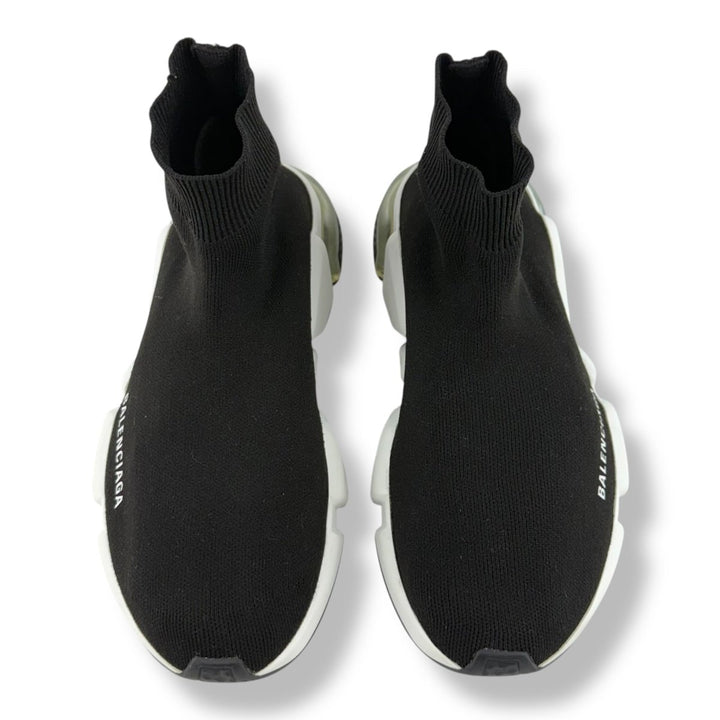 Balenciaga Speed Black/White Clear Heel Tab UK 4 / EU 37 - Lux Central