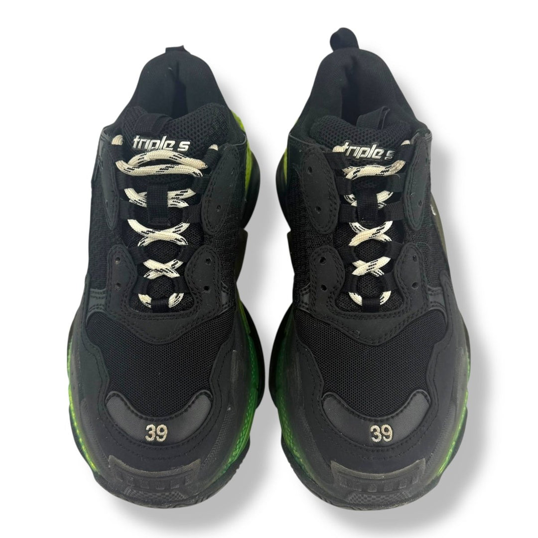 Balenciaga Triple S Black Green UK 6 / EU 39 - Lux Central