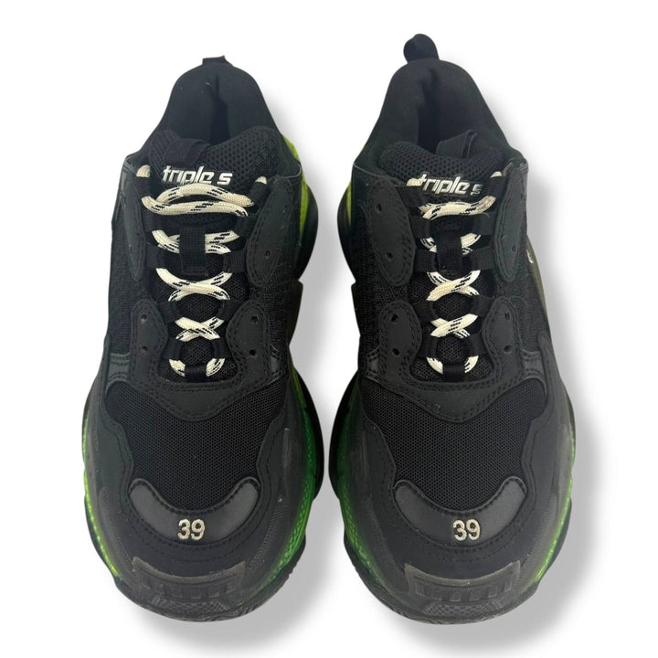 Balenciaga Triple S Black Green UK 6 / EU 39 - Lux Central