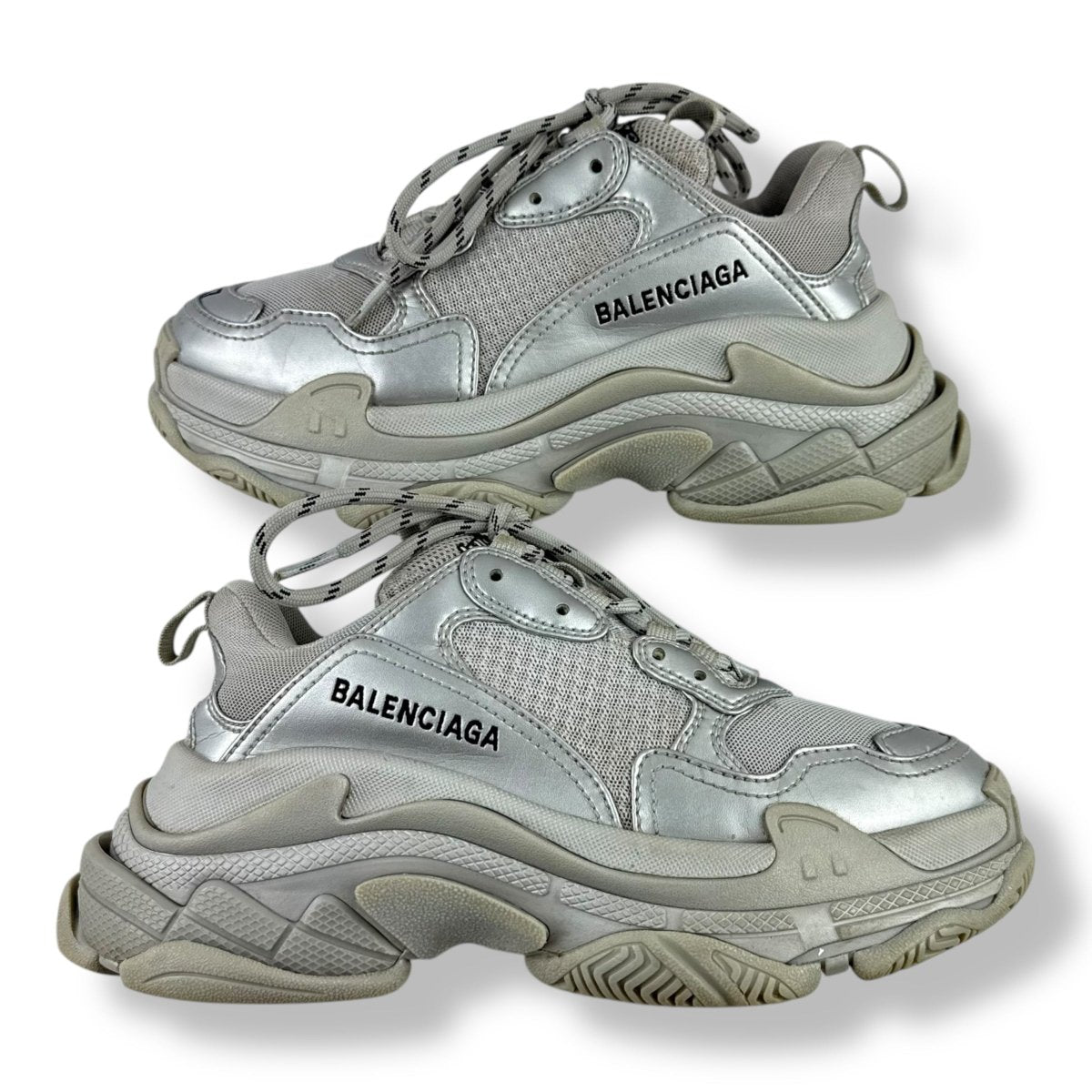 BALENCIAGA トリプルS 希少シルバー　37 BALENCIAGA Triple S Sneaker Silver – REAWAKE
