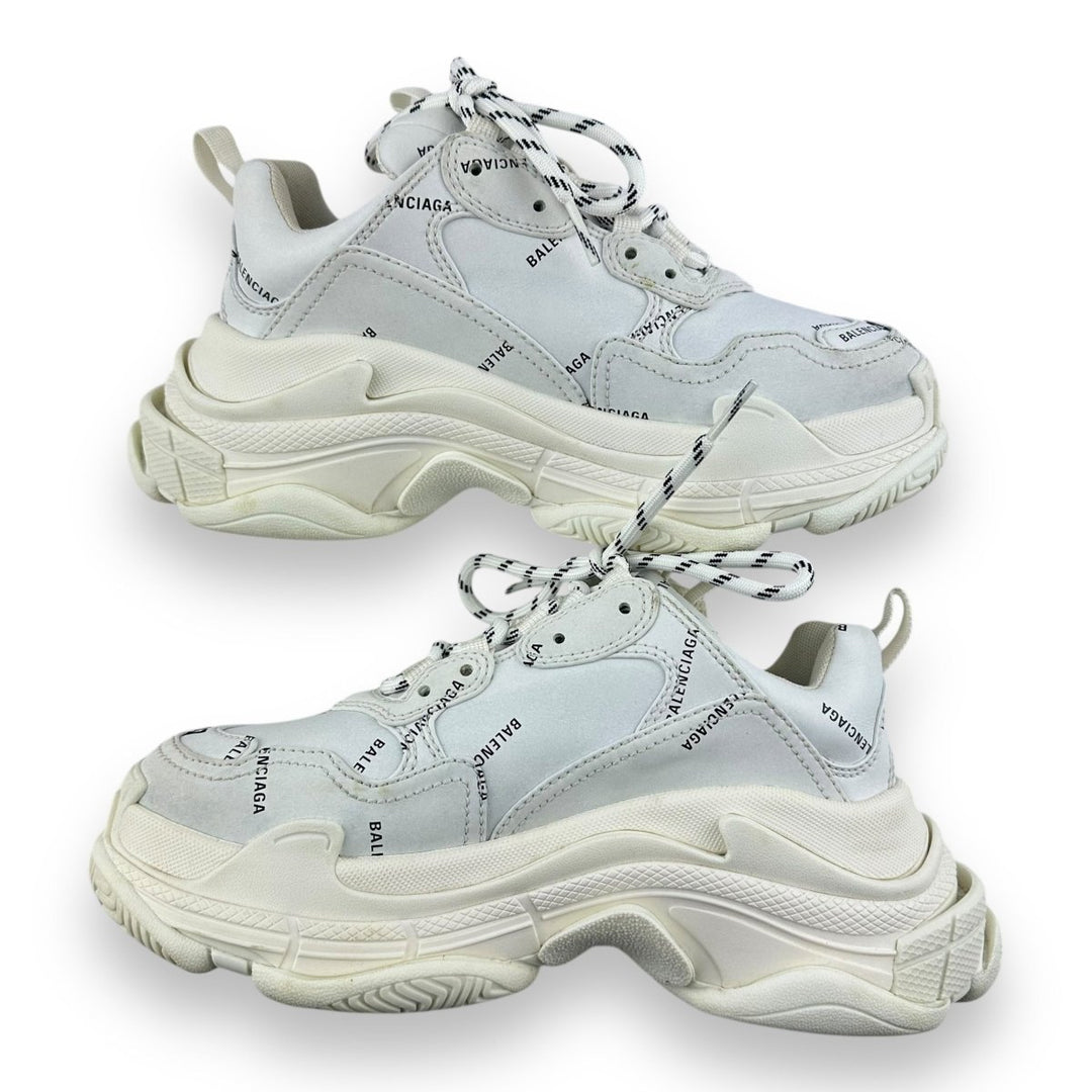 Balenciaga Triple S White Print All Over UK 4 / EU 37 - Lux Central