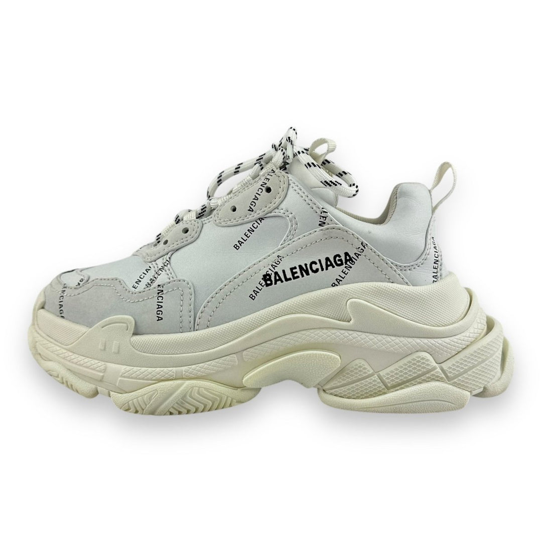 Balenciaga Triple S White Print All Over UK 4 / EU 37 - Lux Central