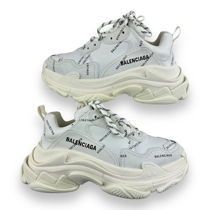 Balenciaga Triple S White Print All Over UK 4 / EU 37 - Lux Central