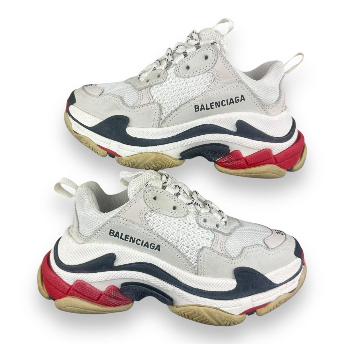 Balenciaga Triple S White Red UK 2 EU 35 Lux Central