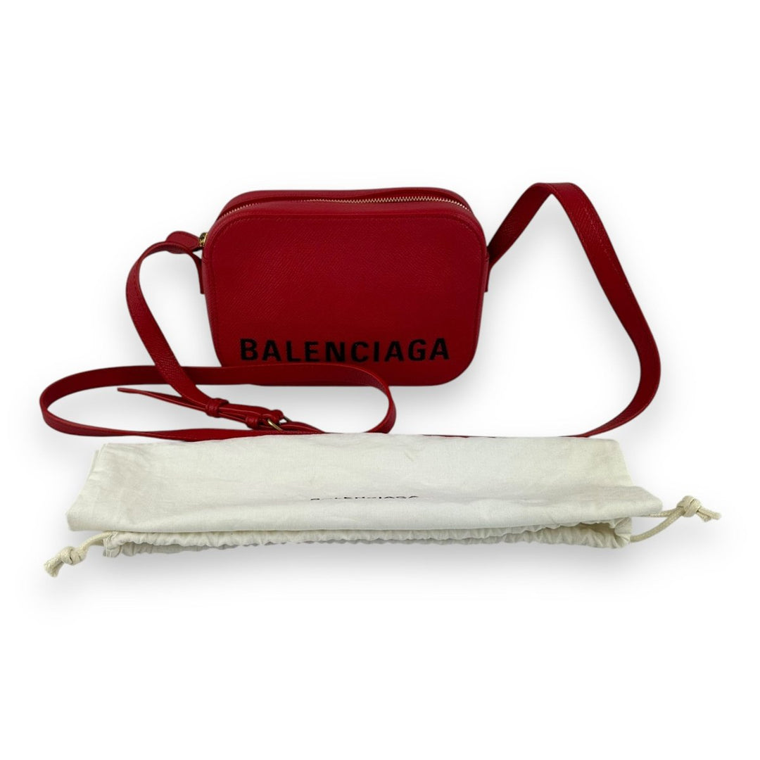 Balenciaga XS Ville Camera Red Crossbody Handbag - Lux Central