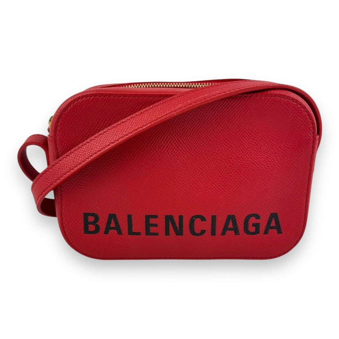 Balenciaga XS Ville Camera Red Crossbody Handbag - Lux Central