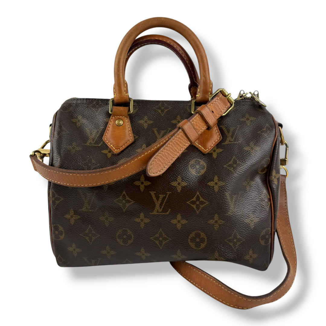 Louis Vuitton Brown Monogram Speedy Bandouliere 25 Handbag