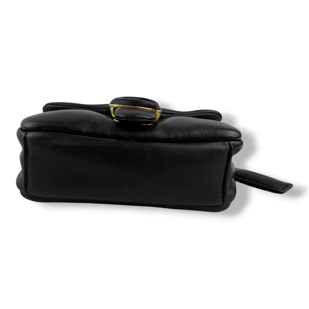 Coach Pillow Tabby 18 Black Leather Handbag